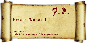 Fresz Marcell névjegykártya